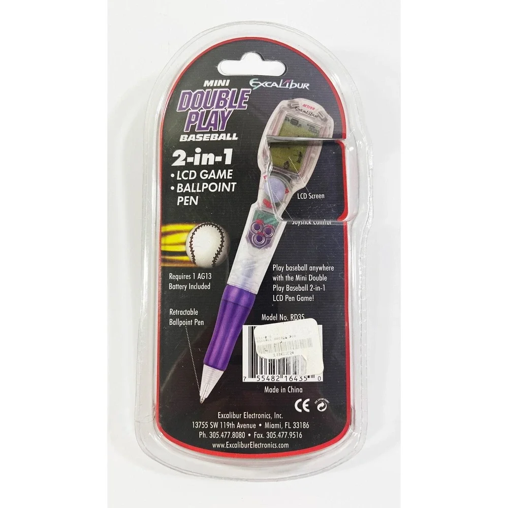 X-MINI DOUBLE PLAY BASEBALL ARCADE PEN‎ - ELECTRONIC HAND-HELD - EXCALIBUR